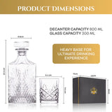 Don Vassie Luxury Crystal Whisky Decanter Set with 4 Glasses-KING'S CANYON - Don Vassie Decanters