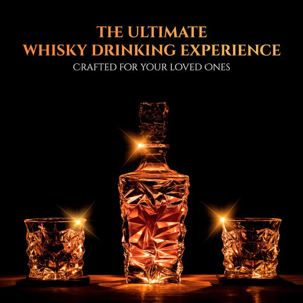 Don Vassie Luxury Crystal Whisky Decanter & Stones Gift Set-DAINTREE RAINFOREST - Don Vassie Decanters