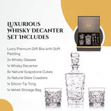 Don Vassie Luxury Crystal Whisky Decanter & Stones Gift Set-DAINTREE RAINFOREST - Don Vassie Decanters