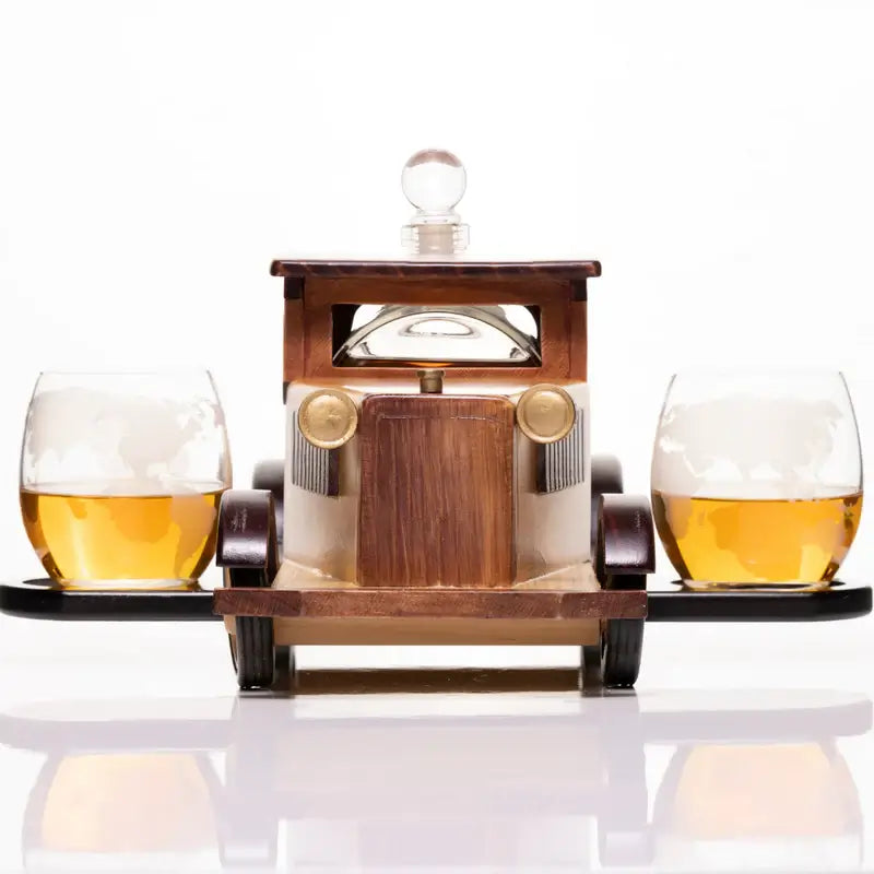 old car whiskey decanters